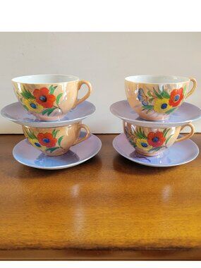 Vintage 1940s Lusterware Tea Set - Made in Japan